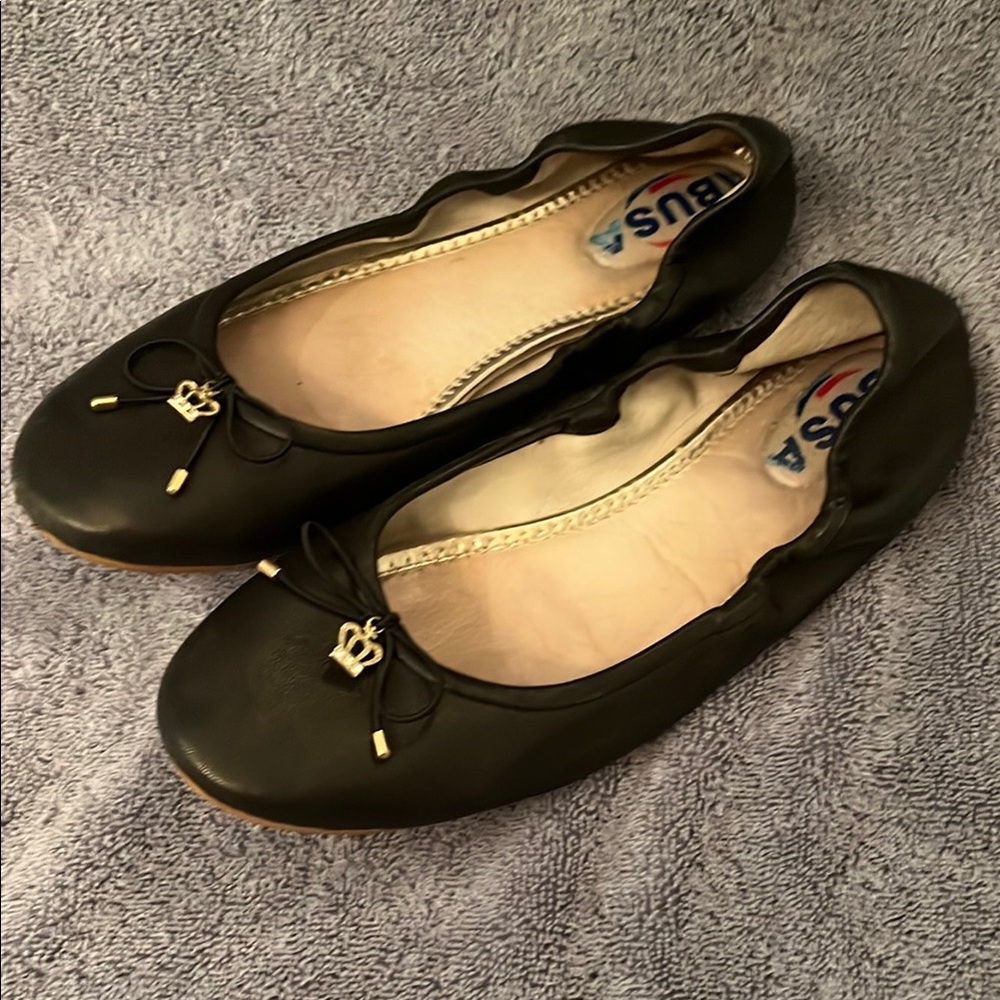 Classic Black Rounded Toe Flats